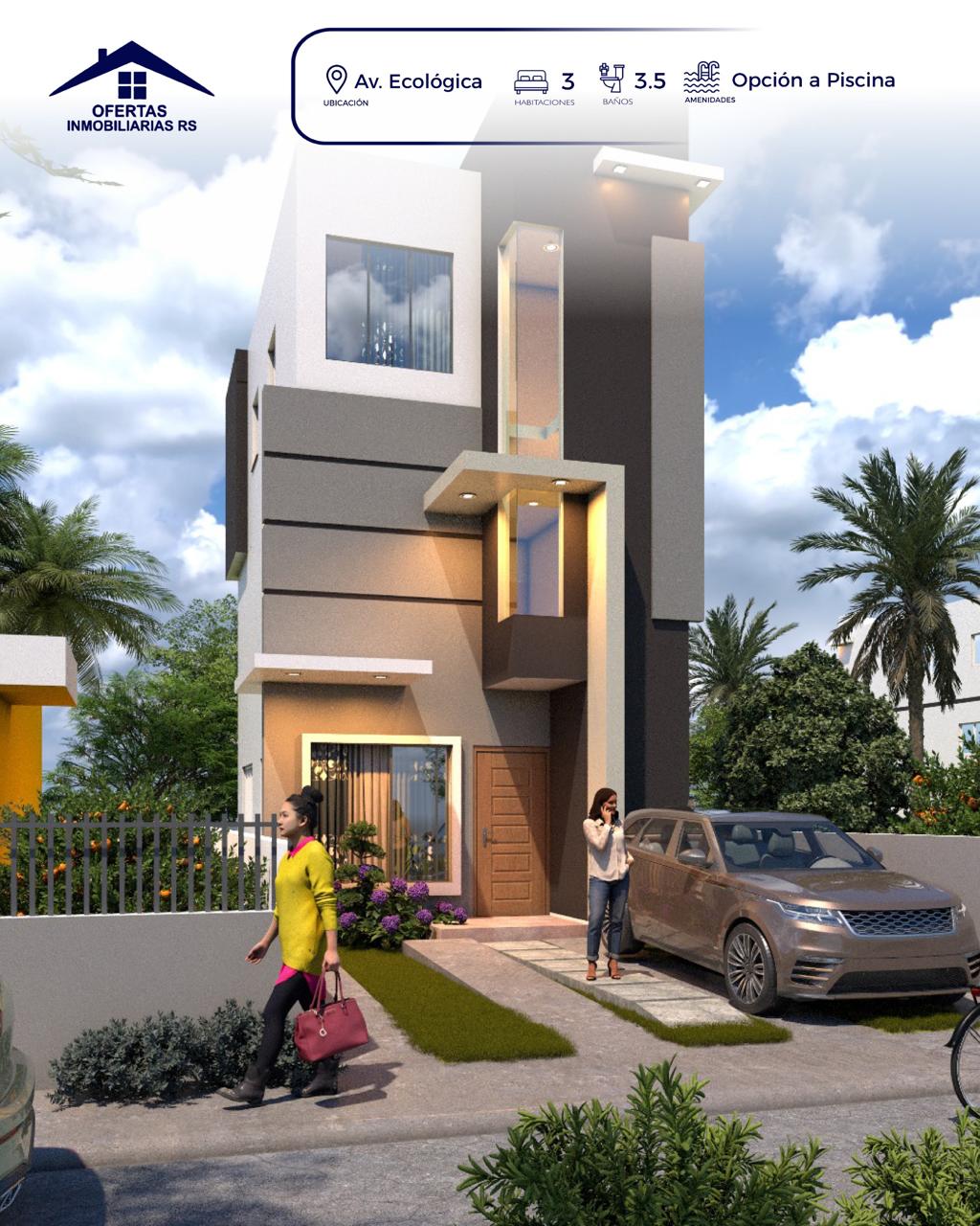 Modernas Casas de 3 Niveles en Residencial Cerrado