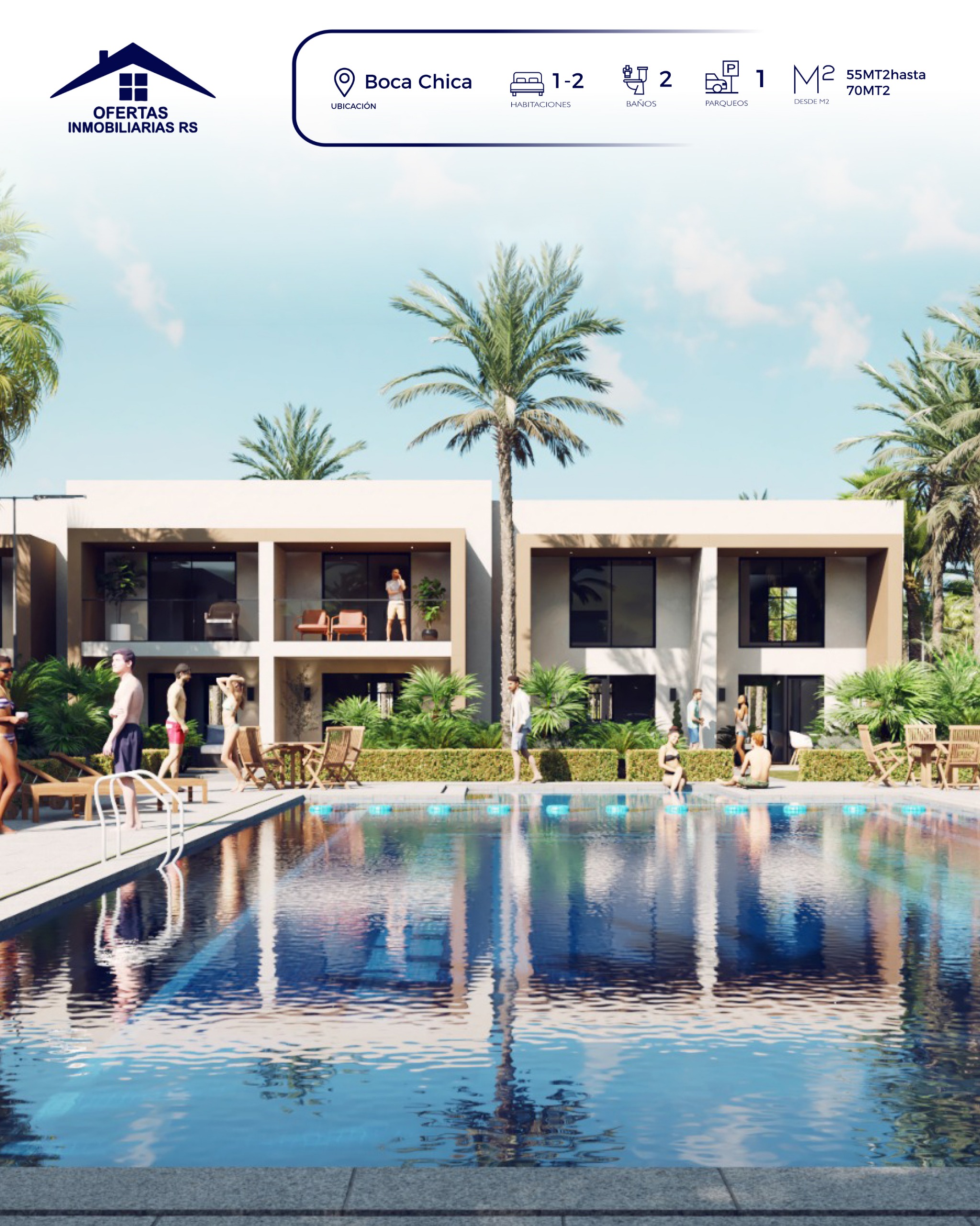 Townhouses desde US$78,400 en Boca Chica